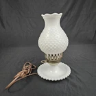 Vintage White Milk Glass Hobnail Lamp Shade Boudoir Bedside Victorian Farmhouse
