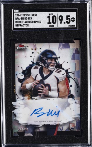 2024 TOPPS FINEST ROOKIE AUTO REFRACTOR #RFA-BN BO NIX ROOKIE RC SGC 9.5 AUTO 10
