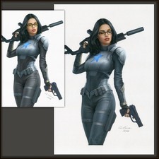 GI JOE #21 - BARONESS - EXCL. VARIANT COVER - original pastel drawing by Celina