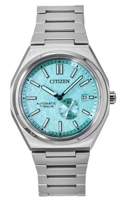 Citizen Zenshin Super Titanium Light Blue Dial Automatic NJ0180-80M Mens Watch