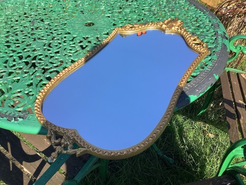 Tall Vintage Metal Wall Mirror, English, Gilt, Decorative, Renaissance Revival - Picture 10 of 10