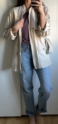 Jaeger Canvas Jacke Parka beige abnehmbare Ärmel Gr. M - Bild 15 von 22