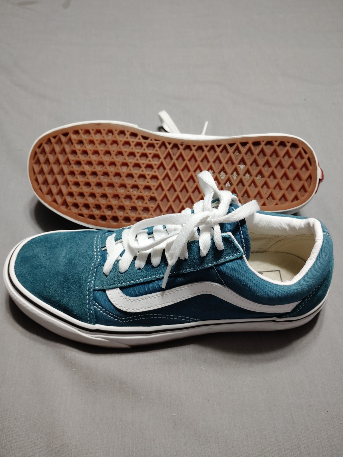 VANS Old Skool Blue Coral Men 7.5/WM 9 Skate Shoes Suede/ Canvas Sneakers Shoes image 9