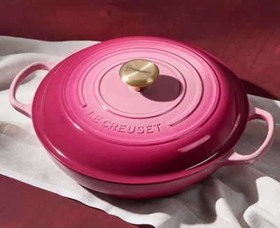 New In Box Le Creuset Berry (Pink Magenta) 3.5 qt 30cm Signature