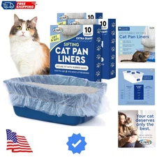 Sifting Cat Litter Box Liners - Extra Giant 30 Count - Tear-Resistant Cat Lit...