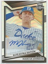 2022 Panini Elite Extra Edition Baseball Marcus Johnson #112 Signatures Parallel