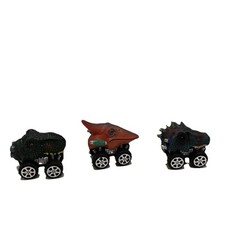 Dino Bros Pull Back  Go Dinosaur 2.5" Mini Monster Truck Toy Lot of 3