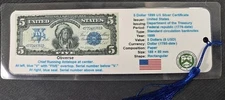 US Currency Bookmark - Hand Made - Choose Note ($1 - $10) - 5ml - 8" x 3"