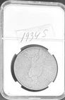 1934 S Peace Dollar Us Silver Coin San Francisco Mint  Circulated