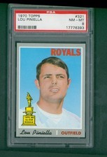 1970 Topps Baseball Card - #321 Lou Pinella, PSA 8 NM/MT