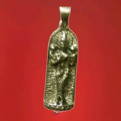 Lakshmi-Goddess of Fortune-Pewter Hindu Money Deity Silver Pendant Jewelry
