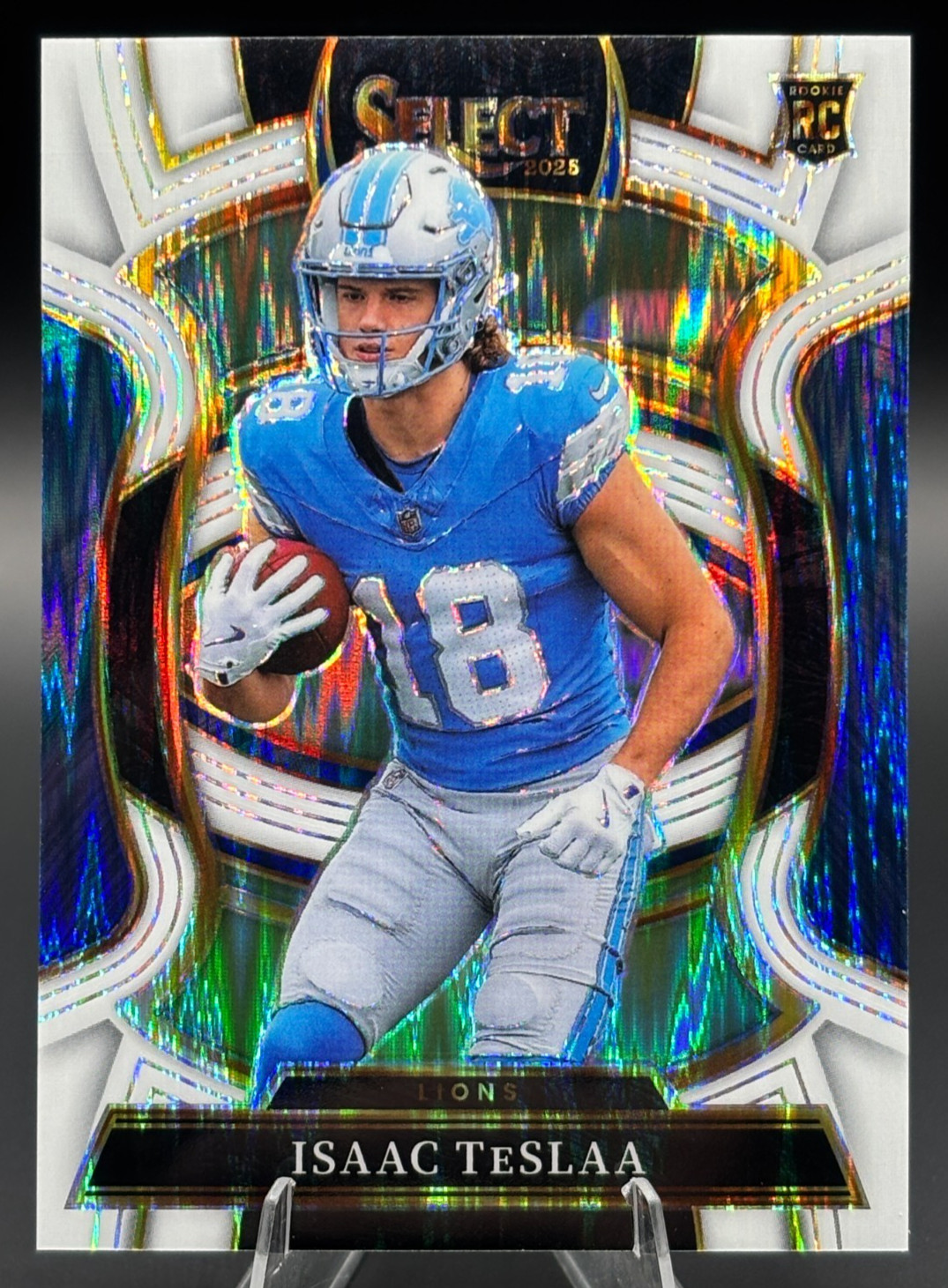 2025 Panini Select ISAAC TESLAA Concourse Level White Shock Prizm /799 Lions #70