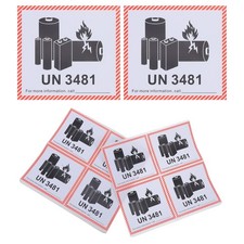  100 Sheets Un3481 Label Battery Caution Labels Safety Stickers Fire