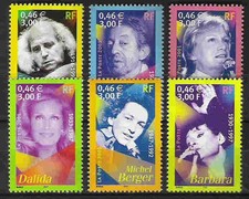 FRANCE - 2001 YT 3391 à 3396 CÉLÉBRITÉS - TIMBRES NEUFS** MNH