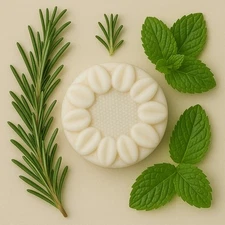 Rosemary Peppermint Rice Water Conditioning Shampoo Bar - Promotes Hair Growth 