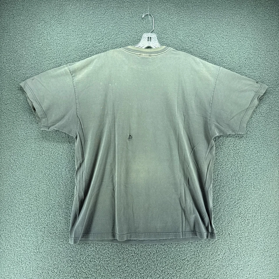 Camiseta Converse De Colección Para Hombre 2XL Gris Envejecido Hecha en EE. UU. Desteñida Foto 2 de 4