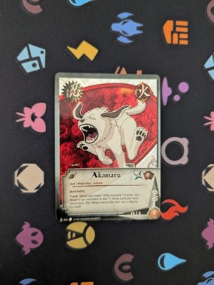Akamaru N-036 Unlimited Edition Diamond Foil LP Naruto Ccg