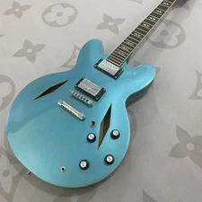 CLOSEOUT Dave DG-335 Electric Guitar Semi-Body Glossy Baby Blue Finished in USA