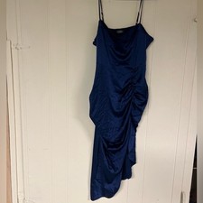 Cider blue silky slip dress NWT