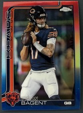 2025 Topps Chrome - Tyson Bagent Red White & Blue Refractor #54 Chicago Bears