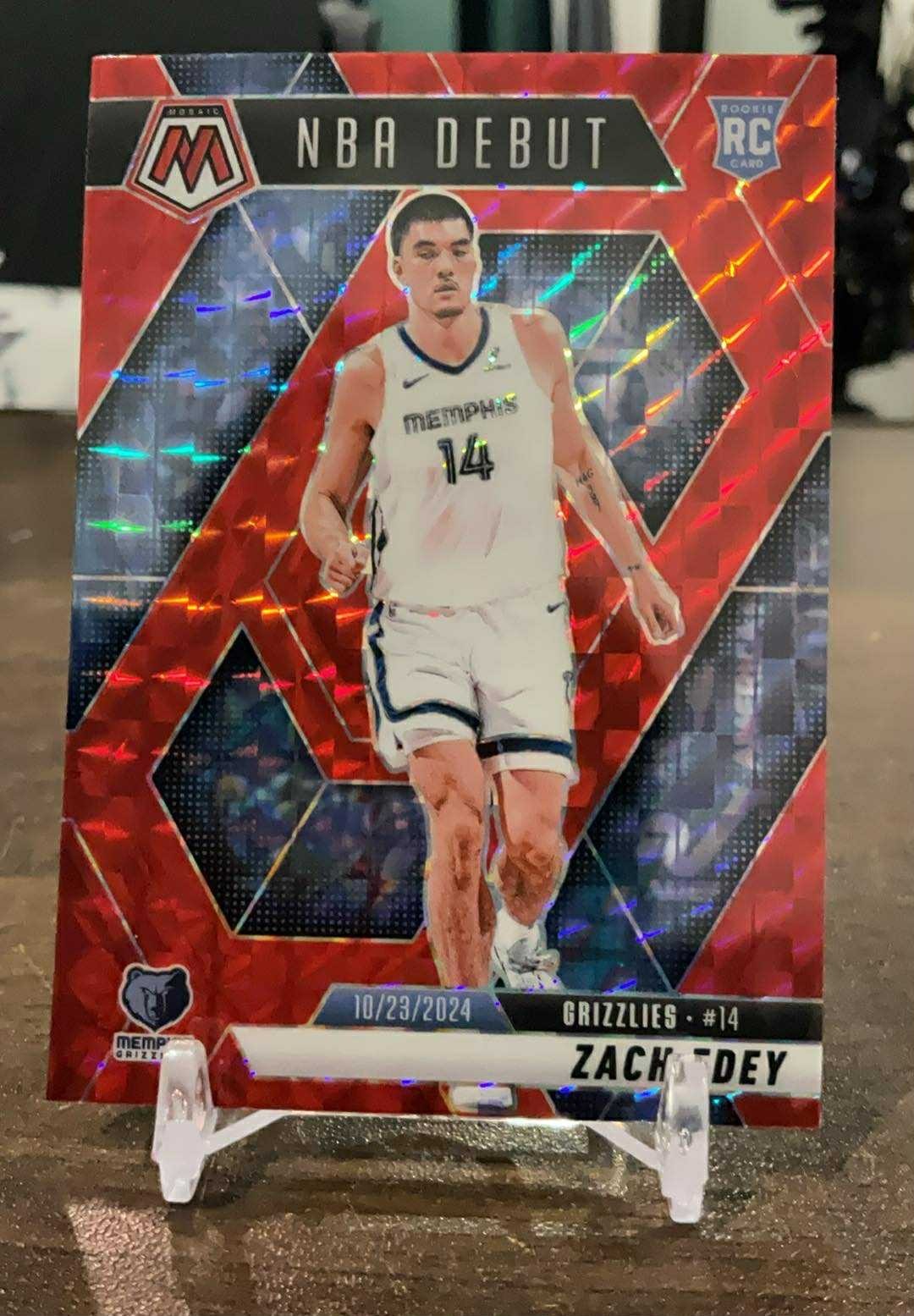 ZACH EDEY 2024-25 MOSAIC NBA DEBUT RED  ROOKIE   RC