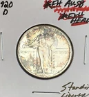 1920-D GEM AU+++ MONSTER TONED! FULL HEAD! U.S. STANDING LIBERTY QUARTER. WOW!