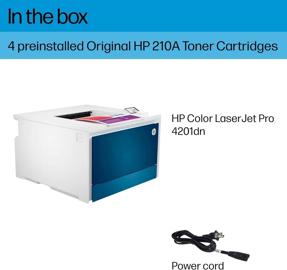 BRAND NEW HP Color LaserJet Pro 4201dn Network Laser Printer (SEALED) - Image 4 of 4