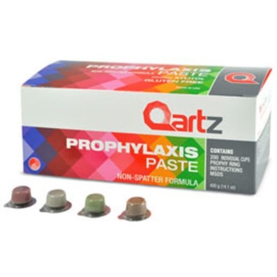 Qartz 200 Cups Dental Prophy Paste w/ Fluoride Medium Coarse Assorted Grit Pack