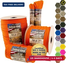 750 Paracord, 100% Nylon, Made in USA, Type IV Mil-Spec Cord