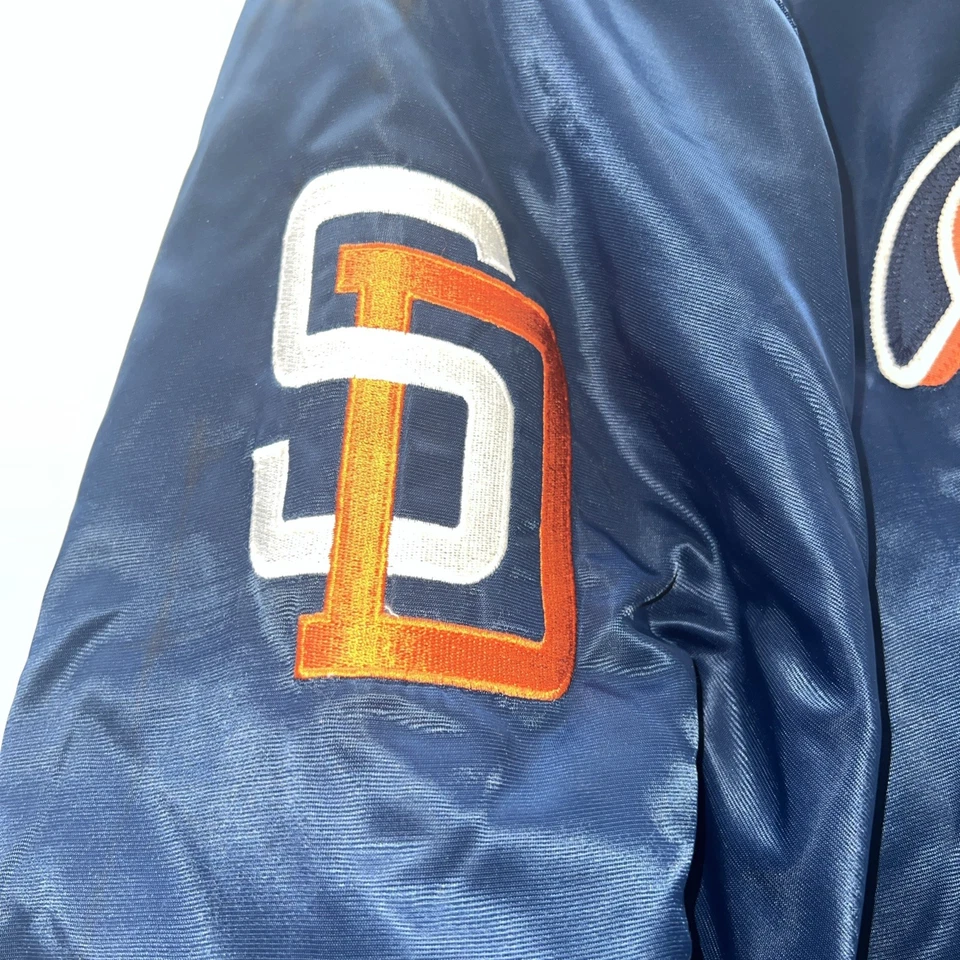 Vintage SD Padres MLB Starter Diamond Collection Bomber Jacket 2XL  (2Available) - Image 3 of 4