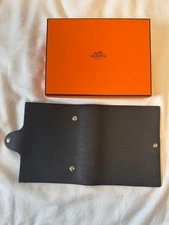 HERMES Ulysse PM Togo Notebook Cover Agenda Black Leather Planner Cover Boxed