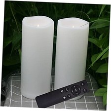 Outdoor Waterproof Large Led Flameless Candles with Remote Remote 4"x10" 2 pack