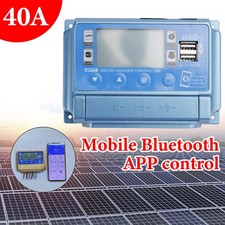 40A MPPT APP Solar Charge Controller Charger Fits 12V-60V LiFePO4 Battery Blue