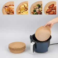 NETANY 7.9-Inch Air Fryer Disposable Paper Liner Non-Stick Unbleached Brown