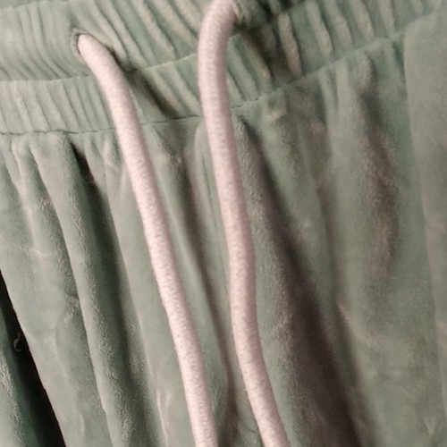 No Boundaries Girls Small Crushed Velvet Mint Green Jogger Pants. Athleisure - Picture 4 of 10