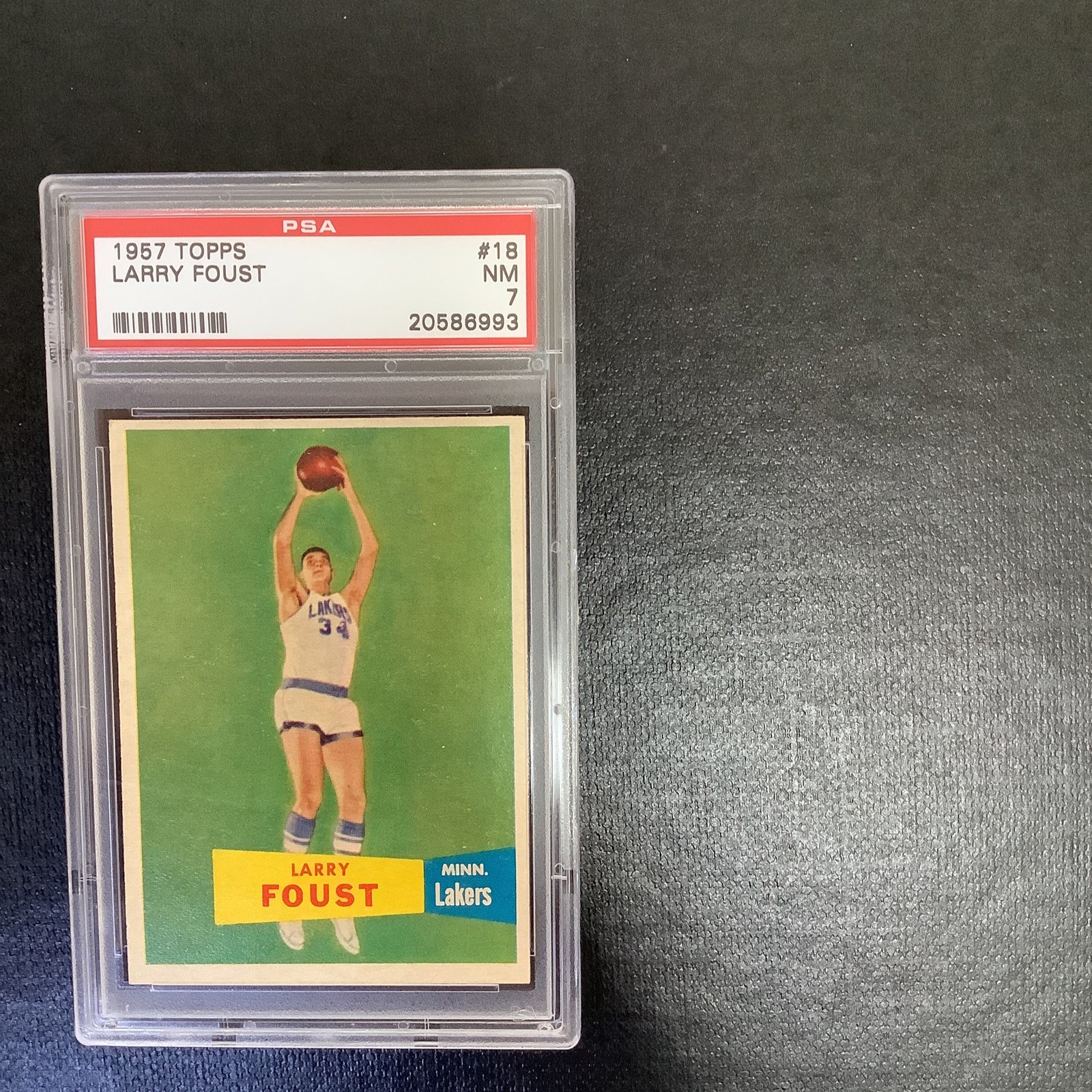 1957 Topps #18 Larry Foust Psa 7 SP Minneapolis Lakers