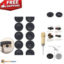 5-piece Universal Seat Belt Button Clip Stopper Kit - Easy Installation Black