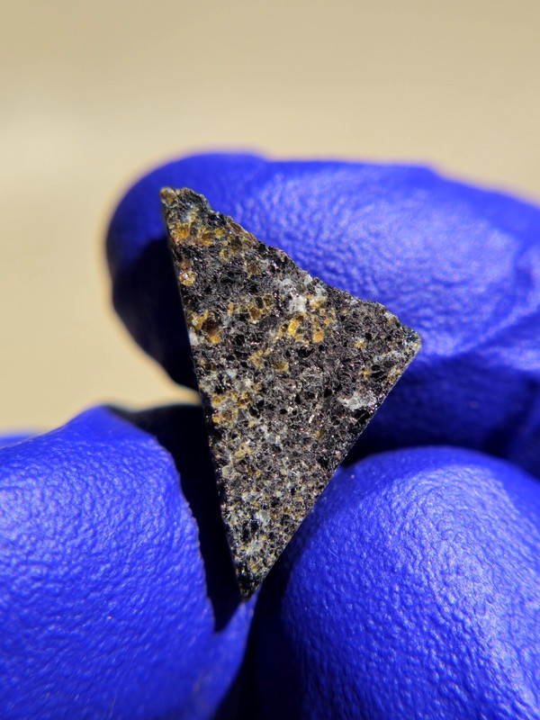 Fezzou 002 Angrite Meteorite 1.241g Part Slice Rare Achondrite w/ COA