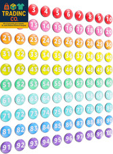 1-100 Magnetic Numbers 0.98" Glass Magnets Number for Whiteboard Dry Erase Board