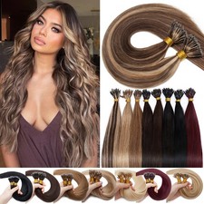 THICK Nano Ring Tip Link Human Hair Extensions Loop Micro Bead Highlight 100g US