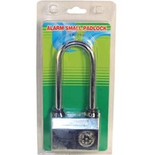 Safety Technology Large Anti-Theft Alarmed Padlock For Homes, Bikes, Motorcycles