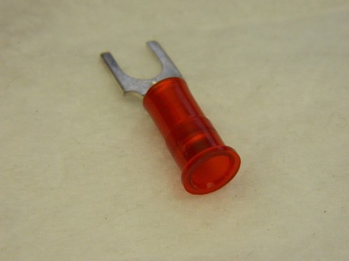 3M ForkTerminal 100pk Red Nylon #8 Stud Size 22 AWG – 18 AWG MNG18-8FLX - Picture 2 of 2