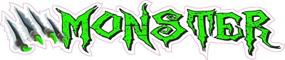 Monster Claws Green Large Decal 12''