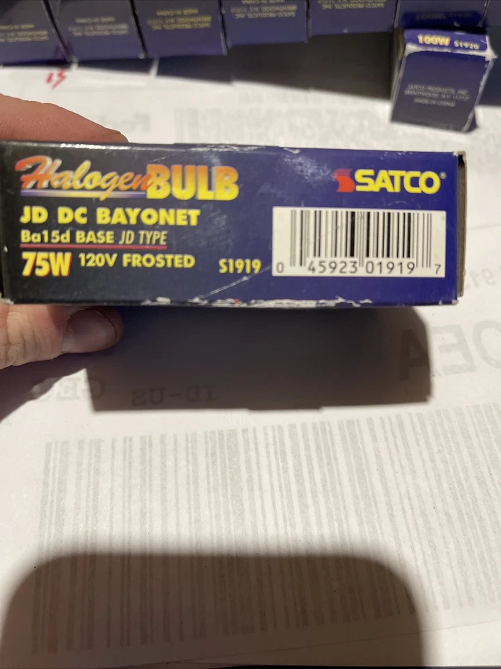 Satco S1919 120V 75-Watt T4 DC Bayonet Base Light Bulb, Frosted 4 Pack - Image 2 of 2