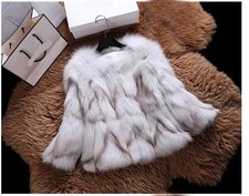 100 Real Genuine Natural Fox Fur Coat Women Outwear Ladies Overcoat Outwear