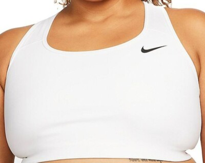 nike indy logo bra white
