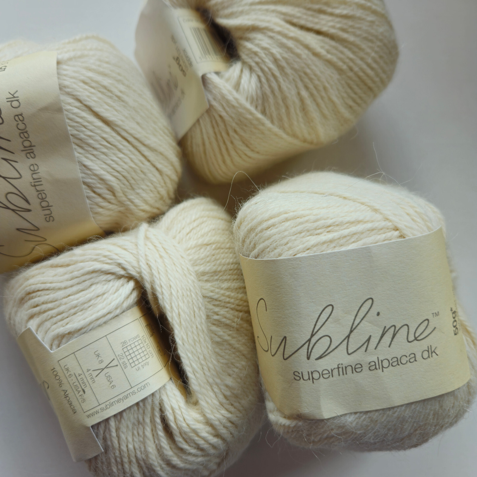 Sublime superfine alpaca dk shade 430 - natural ecru, 100% alpaca DK