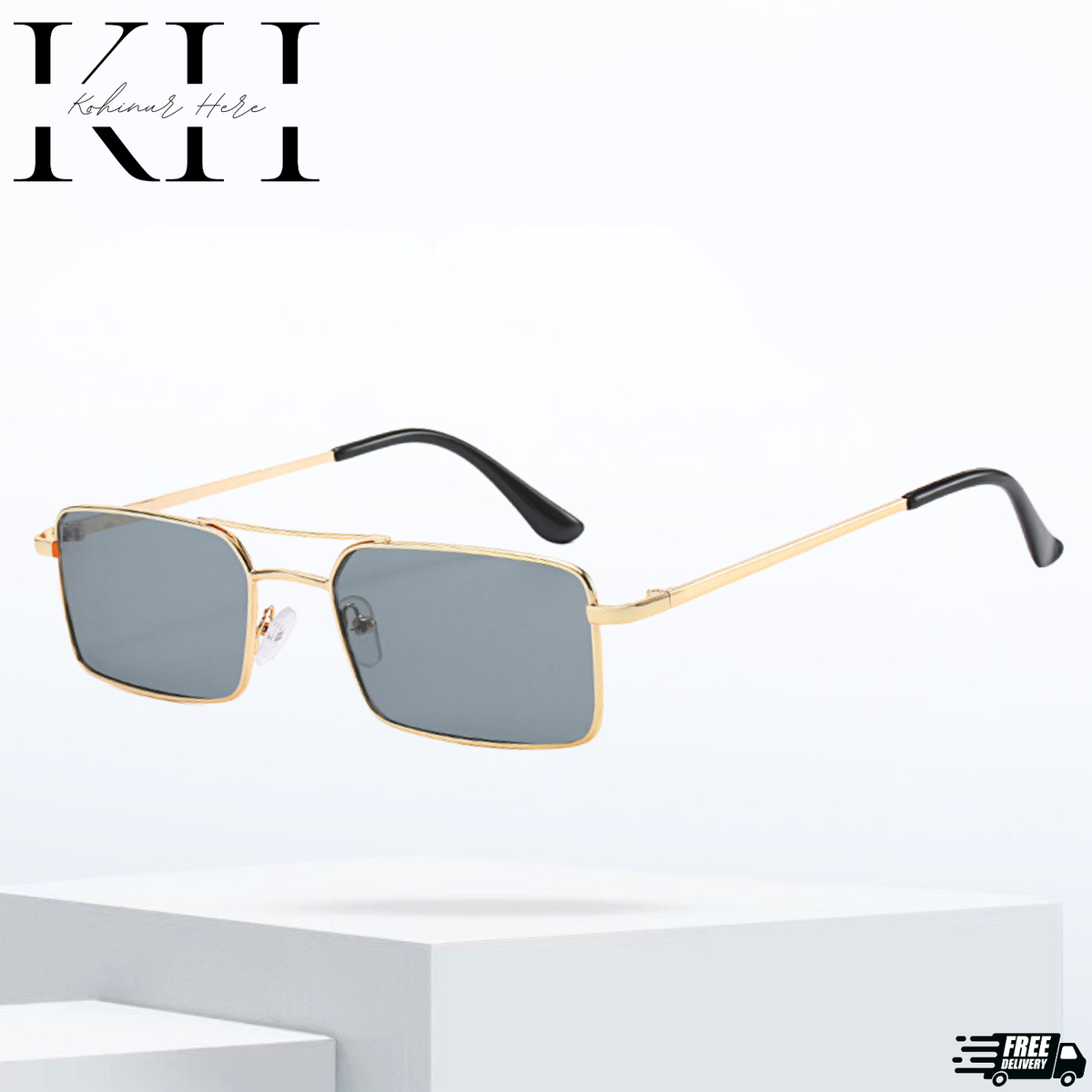 Retro Square Narrow Sunglasses Unisex Double Beam UV400 Protection Amazon.com: Long Keeper Retro Small Rectangle Sunglasses  main image 3