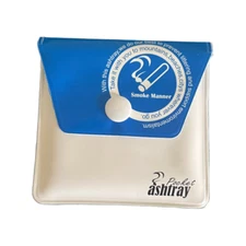 LOT OF 10 PORTABLE POCKET ASHTRAY PVC FIREPROOF