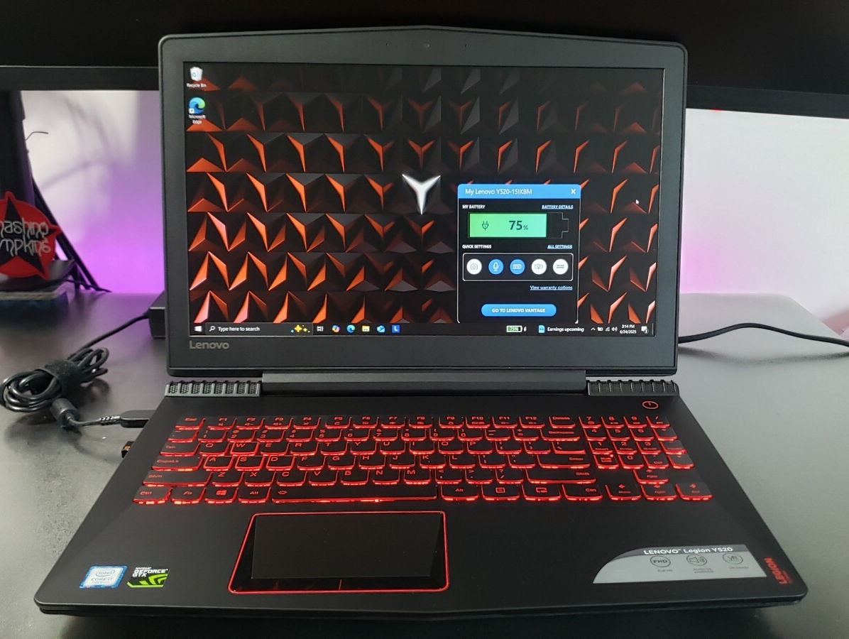 Lenovo Legion Y520-15IKBM gaming laptop i7 7700hq, GTX 1060